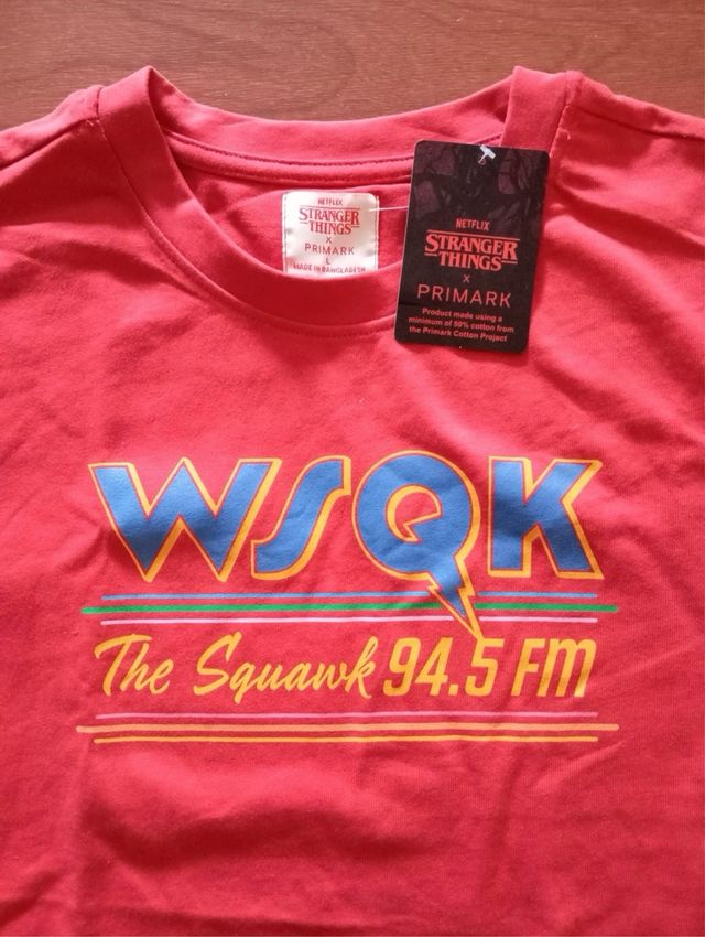 Camiseta Stranger Things Radio WSQK Talla L