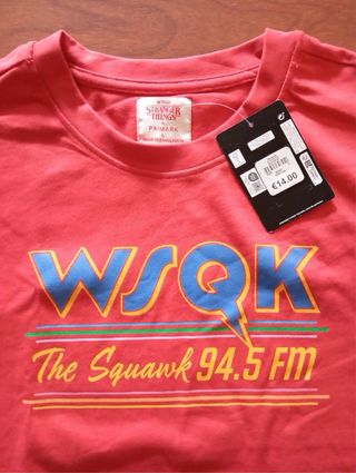 Camiseta Stranger Things Radio WSQK Talla L