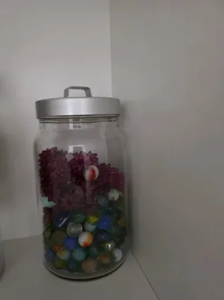 Set 3 Botes Cocina Cristal Tapa Plateada