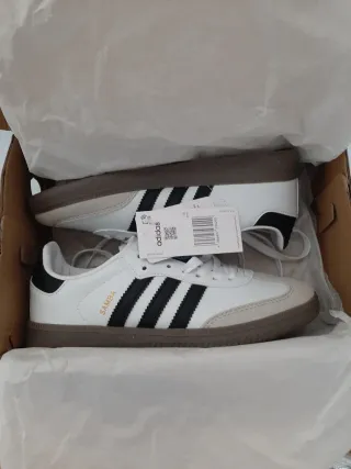 Adidas Samba Blancas Beige Nuevas Talla 36
