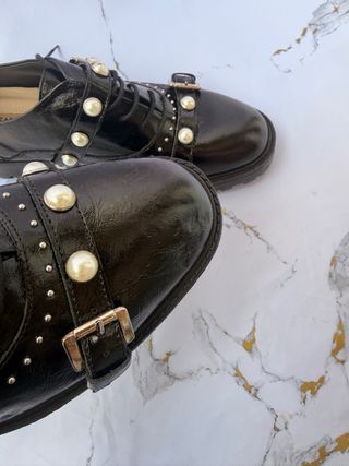 Zapatos Zara Oxford Perlas T39