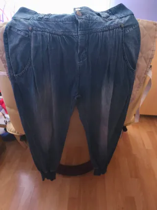 Pantalón tela vaquero azul