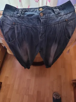 Pantalón tela vaquero azul