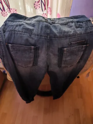 Pantalón tela vaquero azul