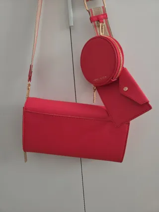 Bolso Bandolera Rojo Anne Klein