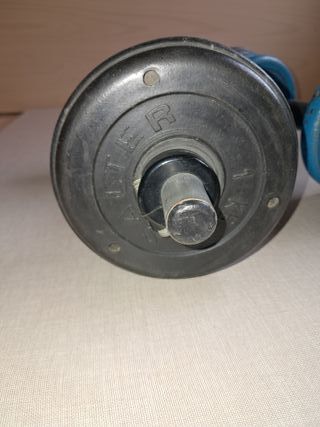 2 Mancuernas Salter con 12 discos 1kg AZUL VINTAGE