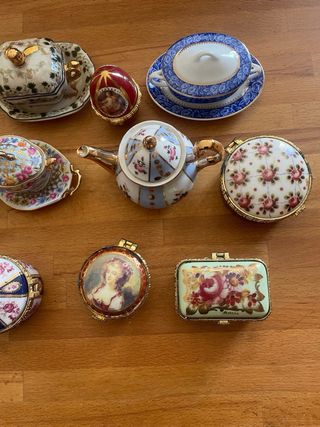 13 Cajitas de Porcelana Estilo Limoges