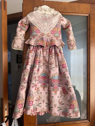 Traje Fallera Infantil Flores rosa