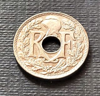Moneda Francia 5 Centimes 1934