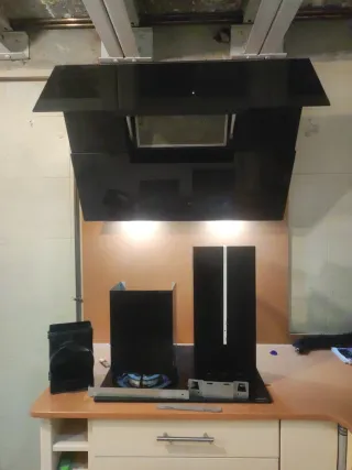 Campana extractora Haier cristal negro