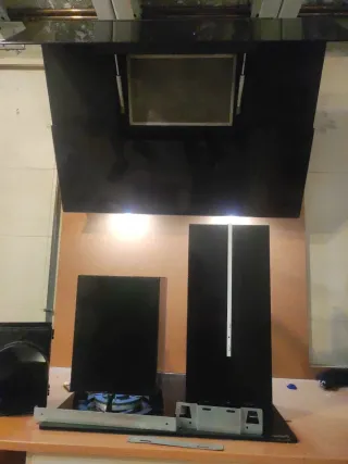 Campana extractora Haier cristal negro