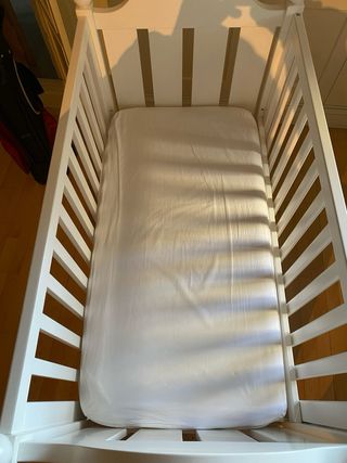 Cuna madera Garabatos +Colchón+Colcha+Chichonera