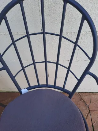 Juego de 2 sillas de forja negras