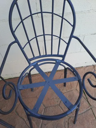 Juego de 2 sillas de forja negras