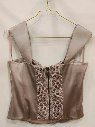 Blusa Cabotine Beige/Marrón Talla M