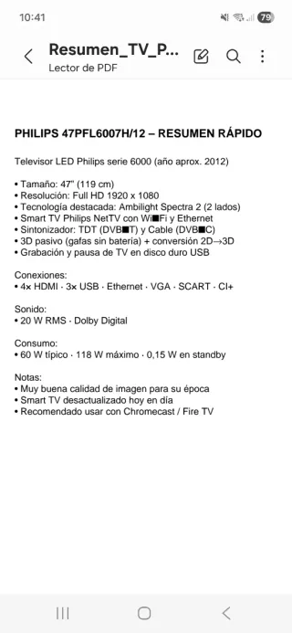 TV LED Philips Serie 6000