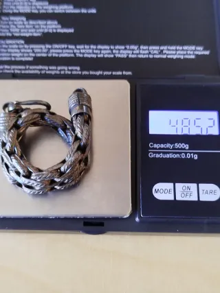 Pulsera de plata estilo cadena