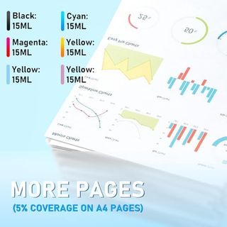 Pack 6 Cartuchos tinta para Epson T0801-T0806 XL