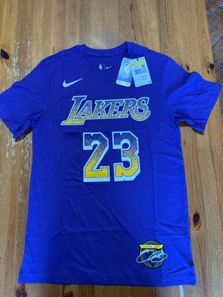Maglia Nike Lakers LeBron James 23 Viola Tg S
