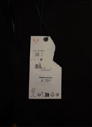 Pantalón negro Zara Talla M/38