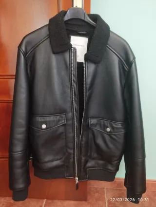 Cazadora Springfield Negra Piel Sintética