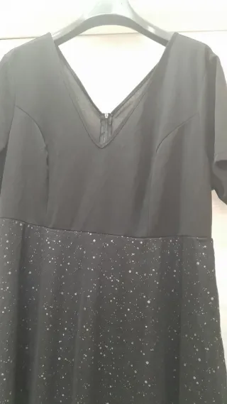 Vestito nero poliestere