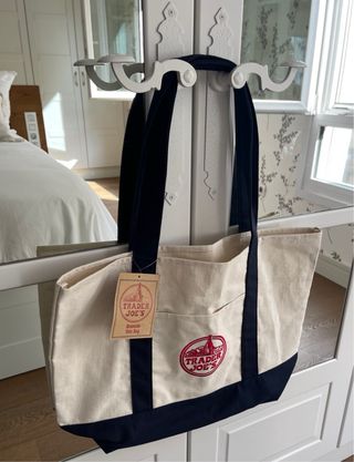 Bolsa Trader Joe's Original Beige/Azul