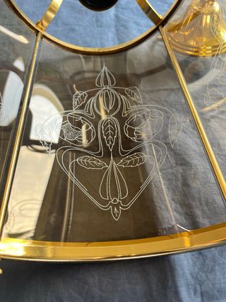 Lampada Francese Vetro e Metallo