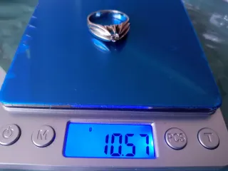 Anillo solitario oro blanco OVIEDO