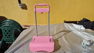 Carrito para mochila escolar rosa