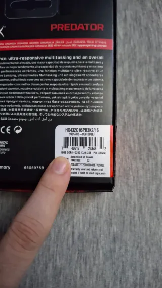 24GB Kingston Predator DDR4 3200MHz 2x8GB + 2x4GB