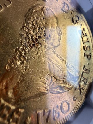 8 escudos De Santiago 1750 del pecio de la luz NGC