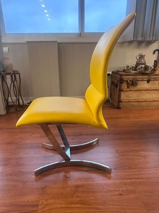 Sillas Mostaza Diseño Moderno Metálicas (4uds)