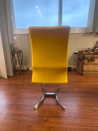 Sillas Mostaza Diseño Moderno Metálicas (4uds)