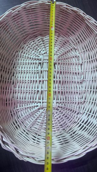 3 Cestas XL Mimbre (2 Blancas, 1 Marrón)