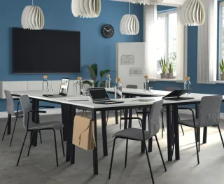 Mesa de reuniones blanca Ikea