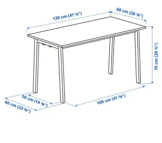 Mesa de reuniones blanca Ikea