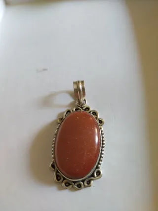 Ciondolo Pietra del Sole Marrone Oro