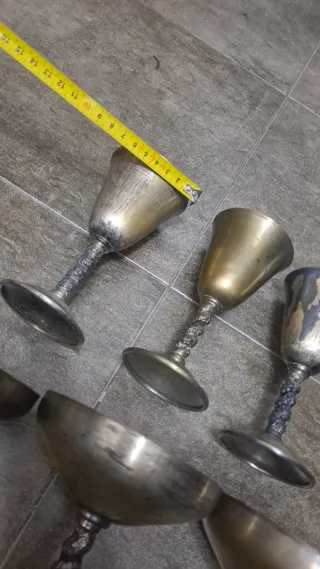 6 copas o cálices vintage