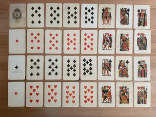 Baraja Cartas Inglesa S. XVIII Reproducción