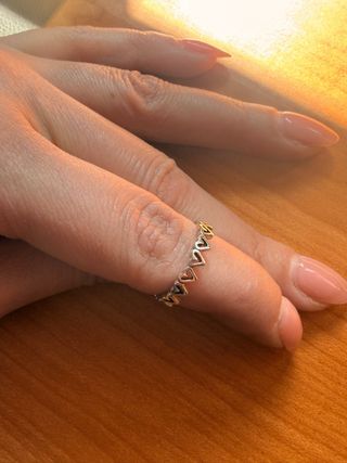 Anillo Pandora Corazones Plata