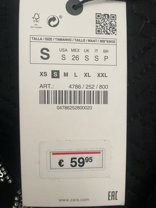 Vestito Zara a paillette nere taglia M