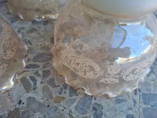 Tulipas de cristal antiguas (5 unidades)