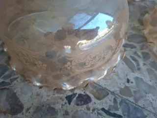 Tulipas de cristal antiguas (5 unidades)