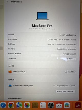 MacBook Pro Apple como nuevo.