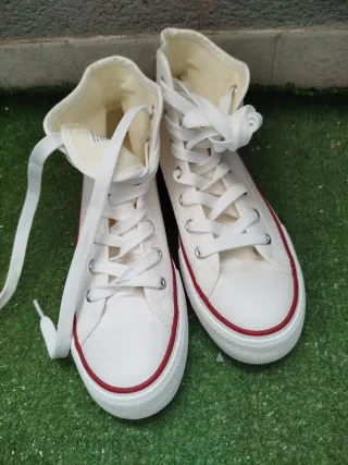 Zapatillas Mujer Caña Alta Blancas