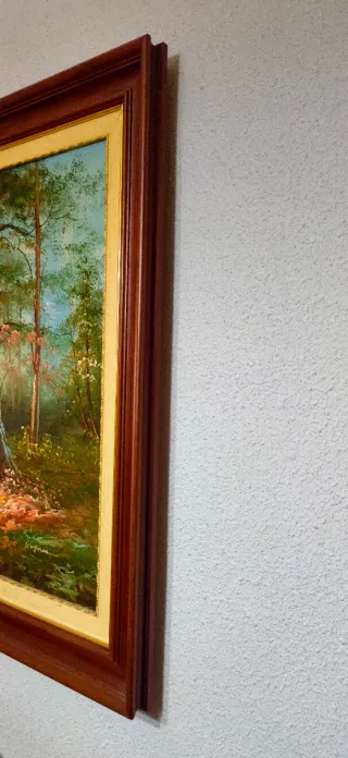 Cuadro paisaje cascada montañas