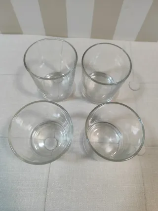 Set de 4 vasos de cristal