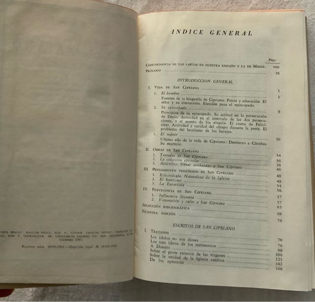Obras de San Cipriano. Tratados . Cartas.