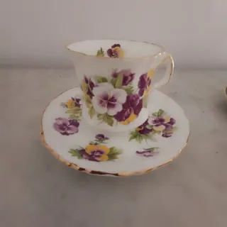 Lote 4 Tazas Porcelana Inglesa Vintage